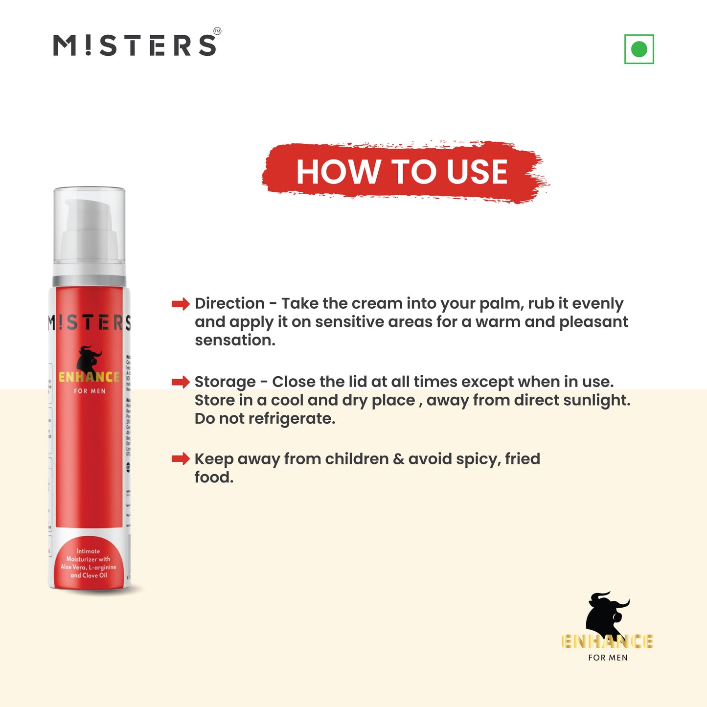 Misters Enhance Intimate Cream For Men
