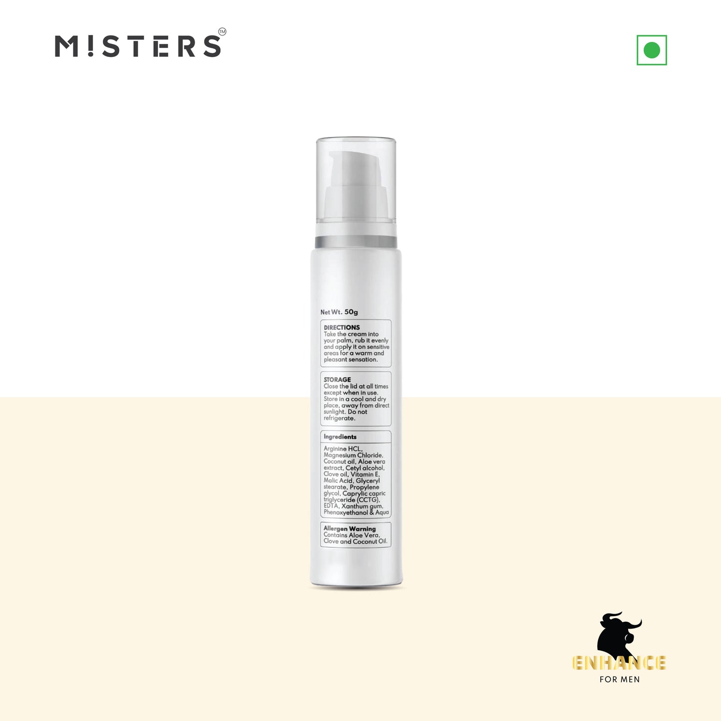 Misters Enhance Intimate Cream For Men